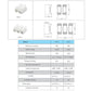 White CH-2 and CH-3 quick terminal blocks with dimension and rating chart