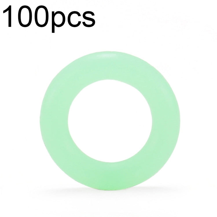 Mint green luminous silicone reflective warning ring, round