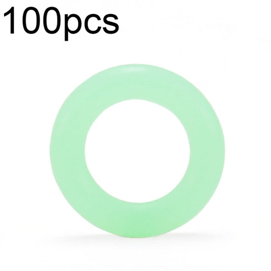 Mint green luminous silicone reflective warning ring, round