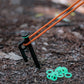 Set of mint green luminous silicone reflective rings with outdoor stake
