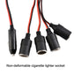 Car 4-hole cigarette lighter splitter with 4 black socket adapters and cigarette plug