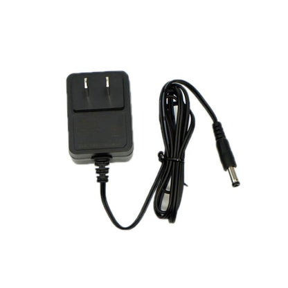 US plug power adapter with AC-to-DC cable and connector, black