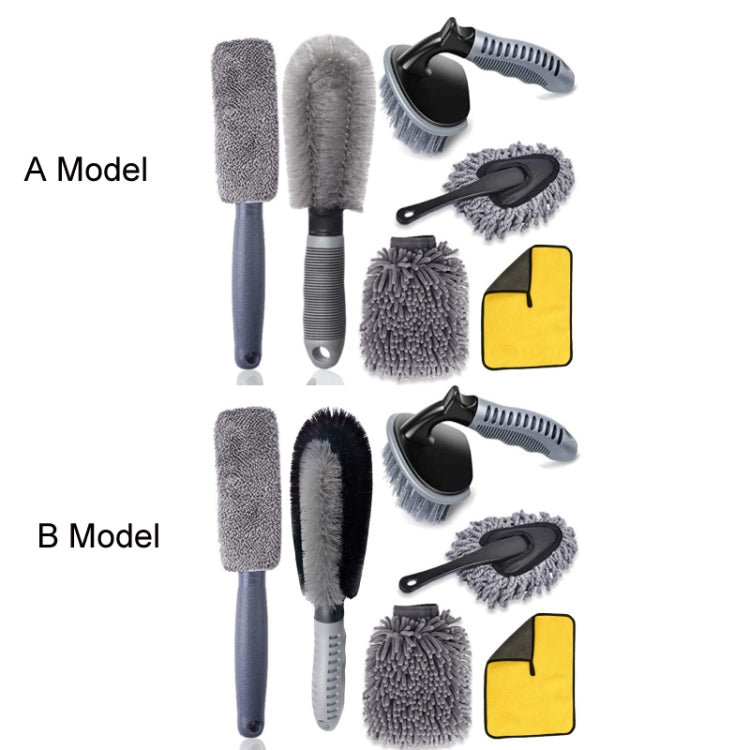 Car dusting brush set showing A model and B model brush head styles