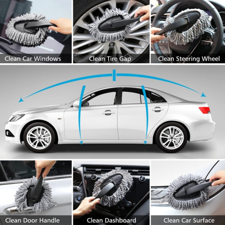 Car cleaning brush set for windows, tire gaps, steering wheel, door handle, and dashboard