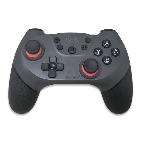 Wireless Bluetooth gamepad for Switch in dark gray with black grips and ABXY buttons