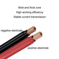 Red-and-black power cable with internal copper electrodes and thick core construction