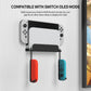 Wall-mounted console dock bracket with side grips for Joy-Cons