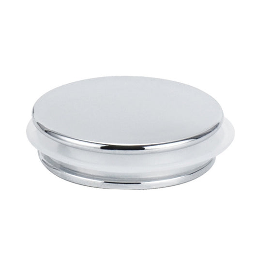 Chrome push-type washbasin drain stopper with round top cover