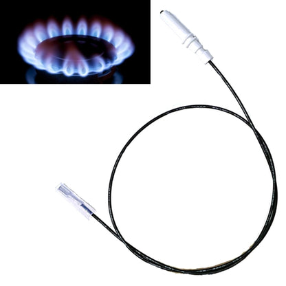Gas stove igniter lead with ceramic spark tips and two-wire electrodes
