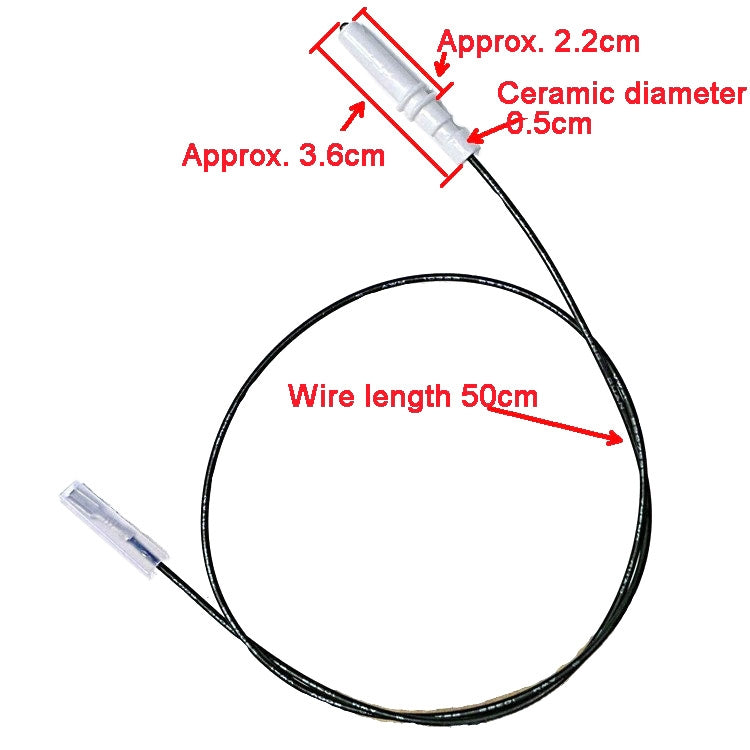 Ceramic gas igniter spark plug with 50 cm lead wire