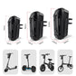 EVA hard shell handlebar bag with mounting clips, shown with size dimensions