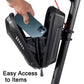 Black EVA hard shell handlebar bag with open top and phone storage pocket