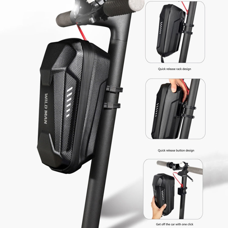 EVA hard shell handlebar bag with quick-release buttons and mounting strap