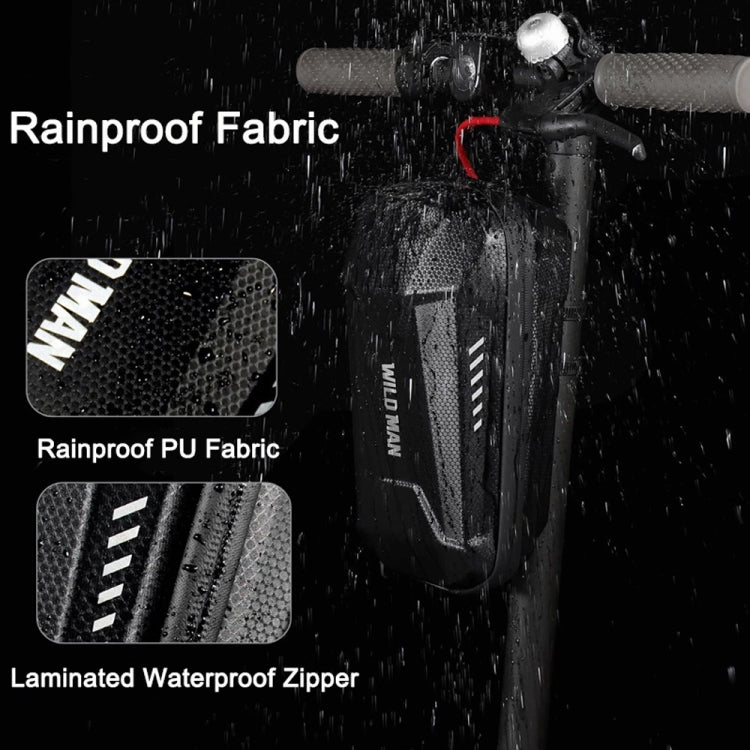 Waterproof EVA hard shell handlebar bag with reflective logo on rainproof fabric