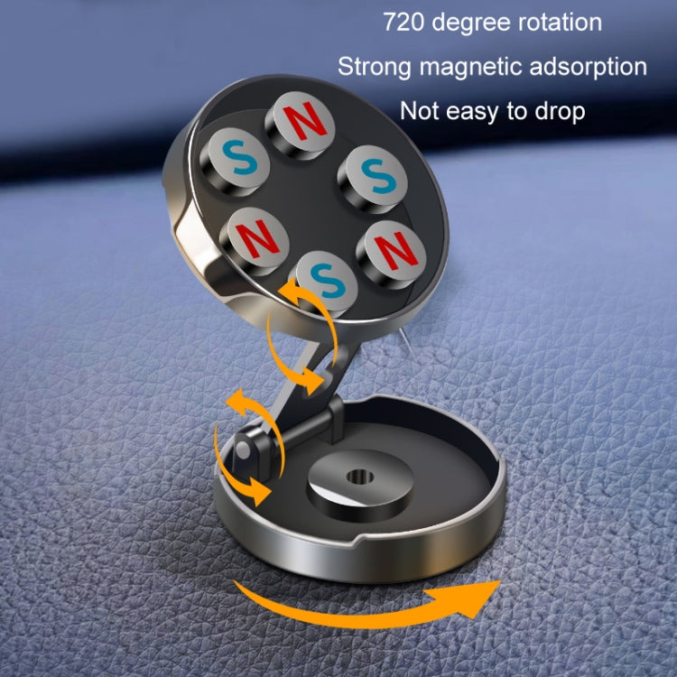 Circular car magnetic suction phone bracket with strong magnet and rotating stand
