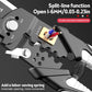 Wire stripping pliers head with spring-open action, oval cutouts, and gold insert