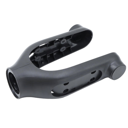 Dark gray front fork cover protective case for electric scooter, curved body with openings