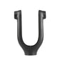 Black U-shaped front fork cover for scooter fork, open center with mounting slots
