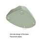 Anti-slip base of a green diamond desk lamp with three circular indicator holes