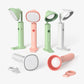 Set of folding flashlight desk lamps in green, pink, and white with oval light heads