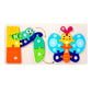 Wooden 3D frog and mouse growth jigsaw puzzle toy with numbered pieces