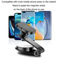 Black car magnetic phone holder with adjustable arm holding a smartphone