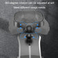 Black magnetic phone holder showing multi-direction adjustable rotation for viewing