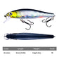 Floating fish lure with yellow-silver body and treble hooks; 8.8 cm, 9 g