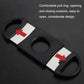 Black cigar scissors with comfort pull rings and silver double-edge blades