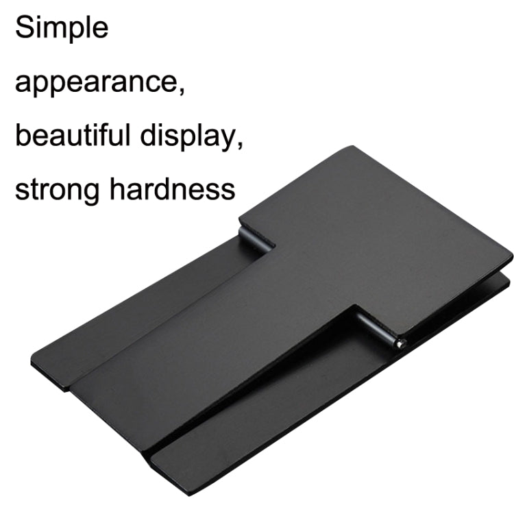 Black folding cigarette holder tray-style base with central slot and side arm