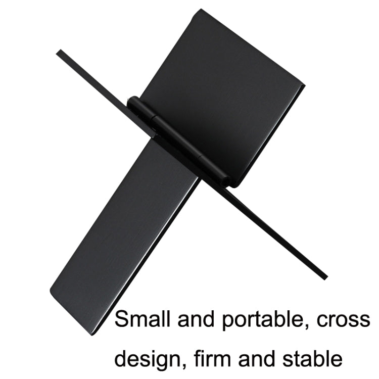 Black portable cigarette holder with cross-frame base and slim holder tube