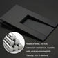 Black metal cigarette holder base with recessed slot; steel construction
