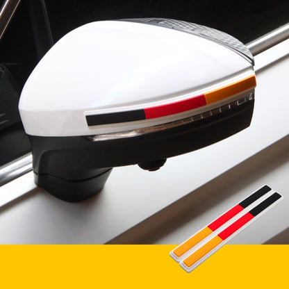 Car door side anti-collision rubber strip, white edge with red and orange inlay