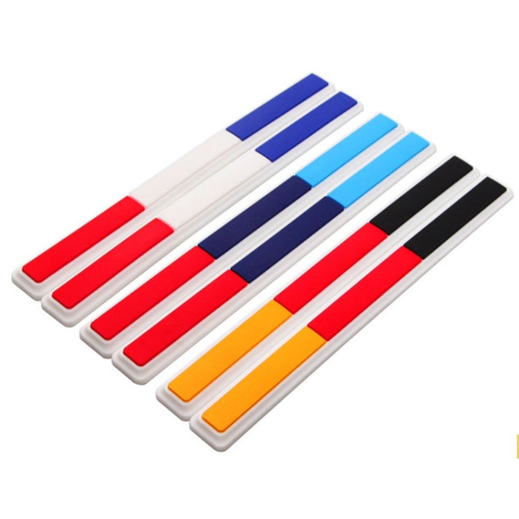 Car door side anti-collision rubber strip set, red, blue, black, orange stripes