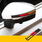 Car door side anti-collision rubber strip, black base with red center and orange side