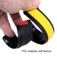 Car door side anti-collision rubber strip, yellow and black with red patch, soft texture