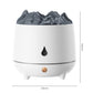 White simulation flame humidifier with centered flame window and warm light indicator