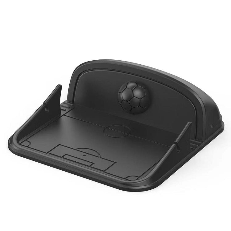 Black silicone dashboard phone holder tray with raised support