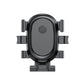 Black motorcycle phone holder front view with oval mount and four supporting clips