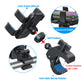 Black bike phone mount with silicone grip pads and anti-slip clamp arms