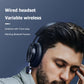 Wired over-ear headset with 3.5mm plug and adjustable microphone boom