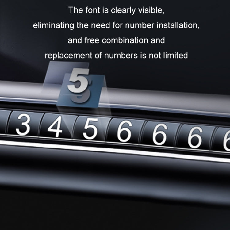 Close-up of black safety hammer number plate digit strip