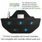Black gamepad sound enhancer adapter with 3.5mm plug and four function buttons