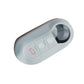 Light gray silicone 3-button folding remote key fob case with keyring cutout