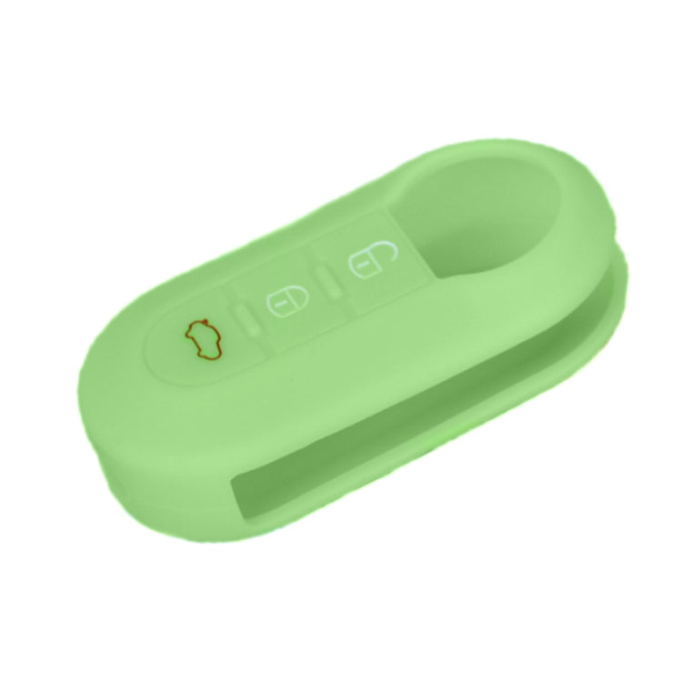 Green silicone 3-button folding key fob case with cutout buttons