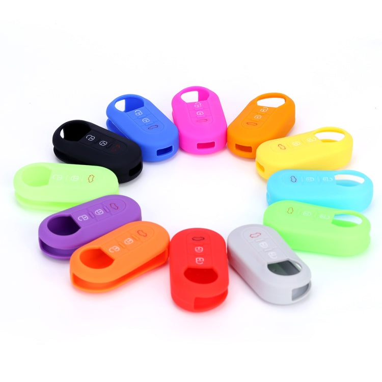 Assorted color silicone 3-button folding key fob cases for remote