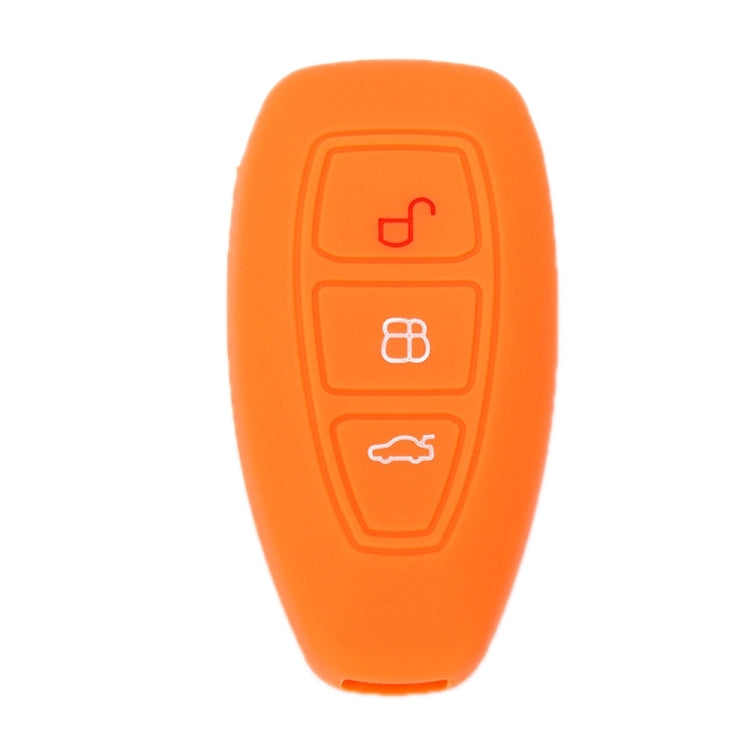Orange folding three-button key protect cover, silicone-style case with key icons