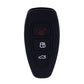 Black folding three-button key protect cover, silicone-style case with key icons