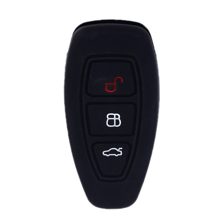 Black folding three-button key protect cover, silicone-style case with key icons