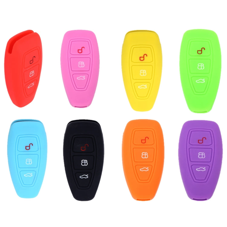 Multi-color set of folding three-button key protect covers with key icon buttons